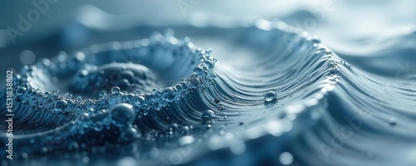 Obraz Swirling gray oil bubbles in water; abstract, ethereal texture, grey, nature