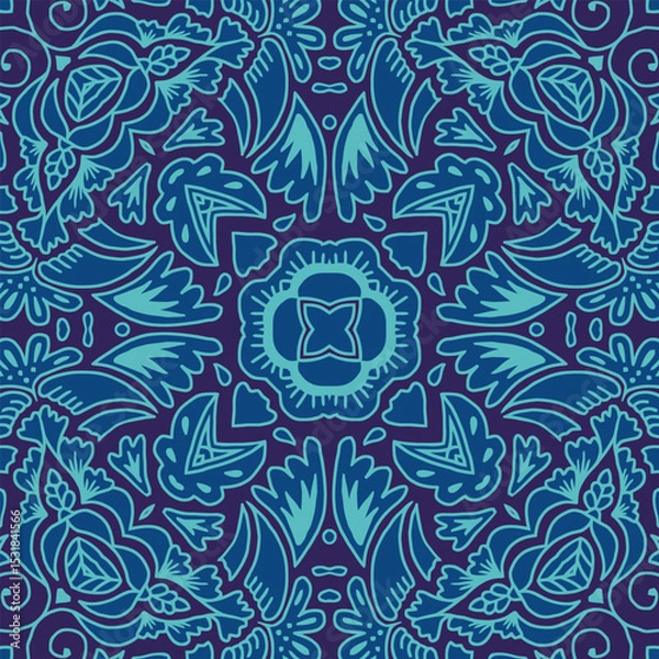 Obraz Elegant vector Javanese abstract batik pattern template for background