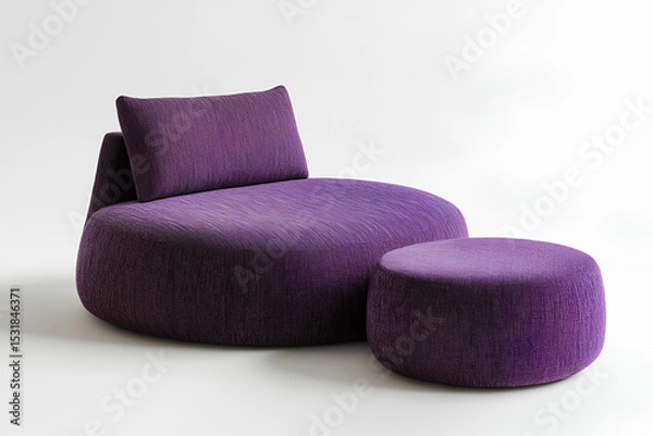 Obraz purple leather sofa
