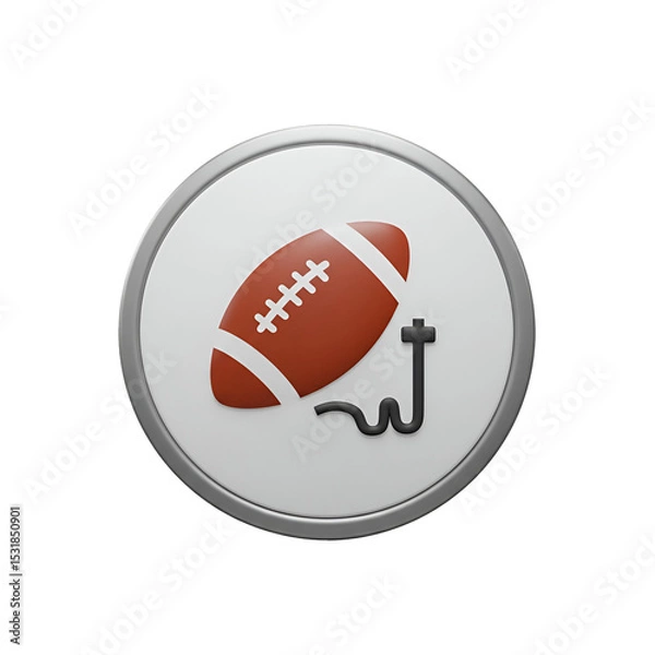 Obraz 3D Icon Football Kickoff