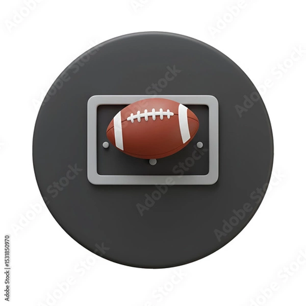 Obraz 3D Football Icon Illustration