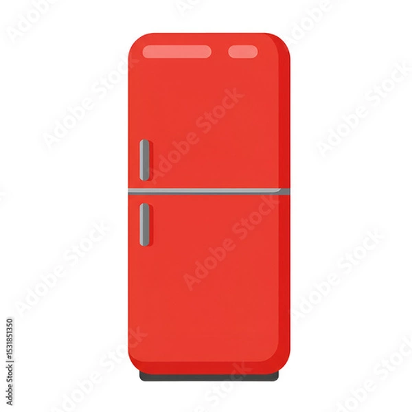 Obraz Red Refrigerator Illustration