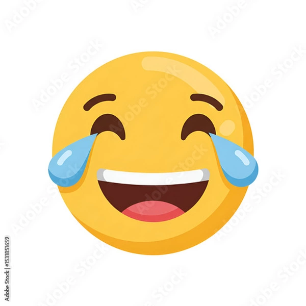 Obraz Crying Laughter Emoji Illustration