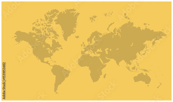 Fototapeta world map canvas, world map picture, world map vector image, modern world map, Illustration, eps 10, worldwide, all continents, all countries, worldwide project