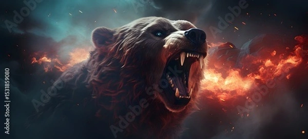 Fototapeta Galaxy Version of bear world, ai generative