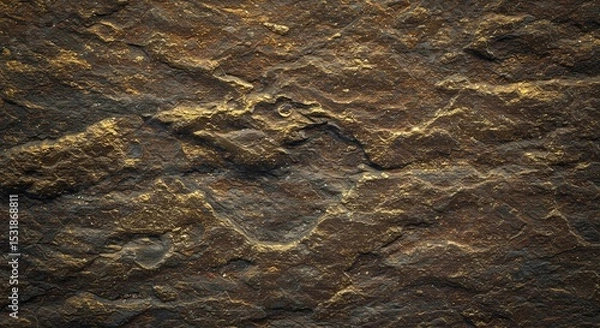 Fototapeta A close up of a rock with gold specks on it