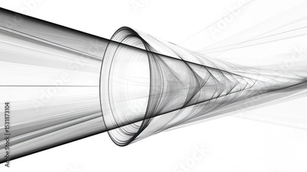 Obraz Abstract grayscale tunnel design