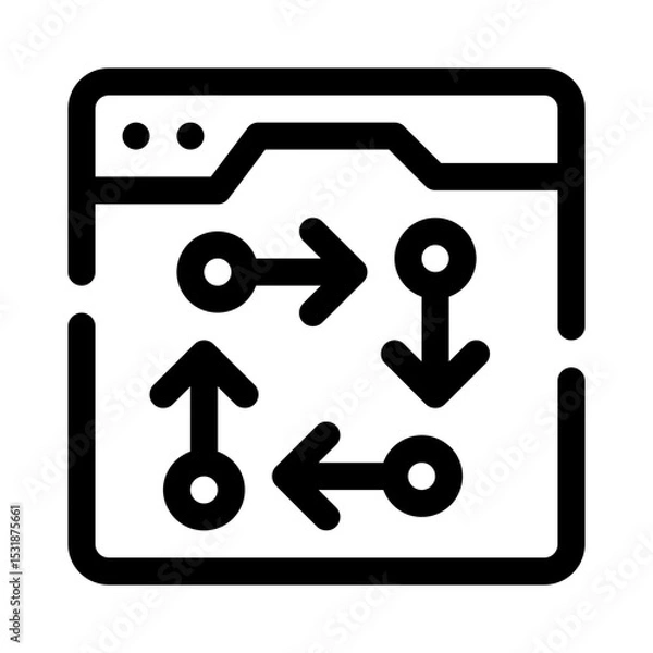 Fototapeta Endpoint line icon