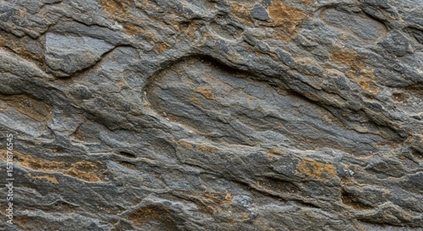 Fototapeta A rock wall with a lot of texture and a few holes