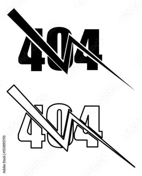 Fototapeta 404 Error Page Not Found Graphic