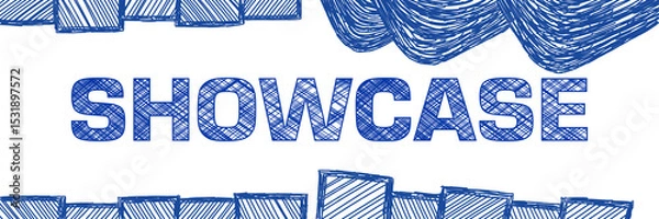 Obraz Showcase Ball Pen Texture Rounded Squares Stripes Horizontal 