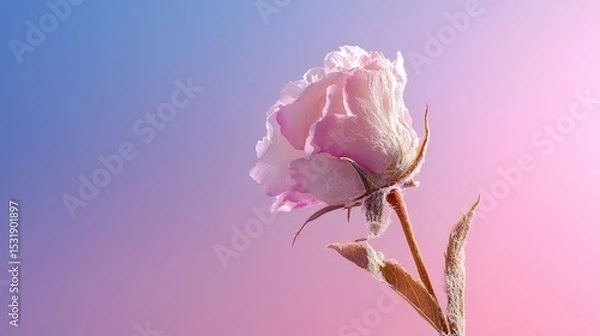 Obraz Minimalist photo of ethereal flower in shades of pink with soft surreal tones