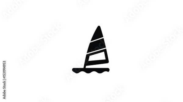 Fototapeta Windsurfing Icon:  Perfect for Your Sailing Website or App