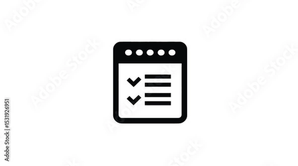 Fototapeta Checklist Icon: Simple Task Management Graphic