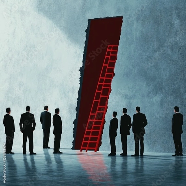 Obraz Innovative Thinking Showcase Conceptual Corporate Image in a Professional Setting