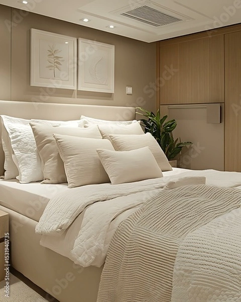 Obraz Climate emotion room styled with warm-tone winter mode, layered wool throws, and ember-glow lamps Responsive Seasonal Interior Design Mood Adaptive Wellness Space