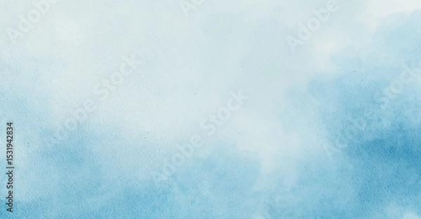 Fototapeta Abstract watercolor art background template. blue and white watercolor backdrop empty space for text, banner, presentation or product display graphic design