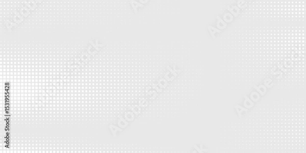 Fototapeta Vector dot white gray wave light technology texture background. Abstract big data digital concept art