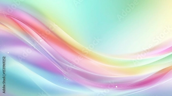Fototapeta Dreamy Gradient Soft Curve Background, Vector HD Banner Design for Presentation and Digital Art