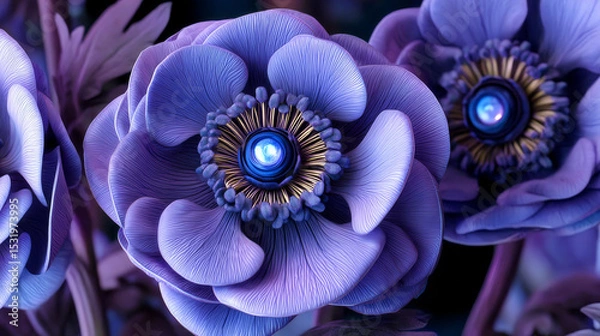 Obraz Color of the year 2022 Very Peri. Dynamic periwinkle blue hue with a vivifying violet red. Pantone color 2022.
