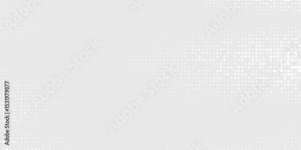 Fototapeta Simple dot white gray wave light technology texture background. Abstract big data digital modern abstract