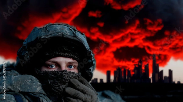 Obraz Economic crisis that will seriously affect Russia in 2022 due to the conflict with Ukraine. Bankruptcy and crisis concept.