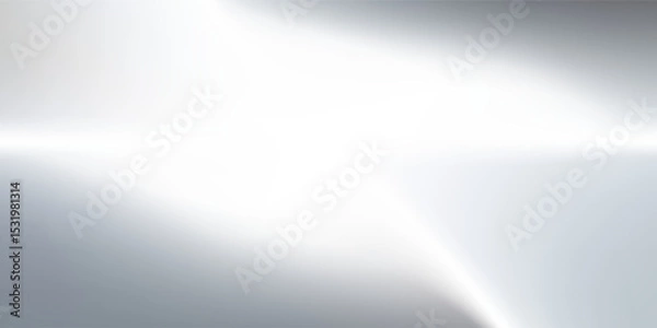 Fototapeta Abstract silver foil background with metal mirror texture. Chrome gradient surface with light gloss. Vector aluminum grey sheet with reflection modern simple