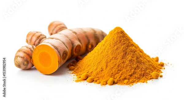 Obraz Turmeric Root and Powder