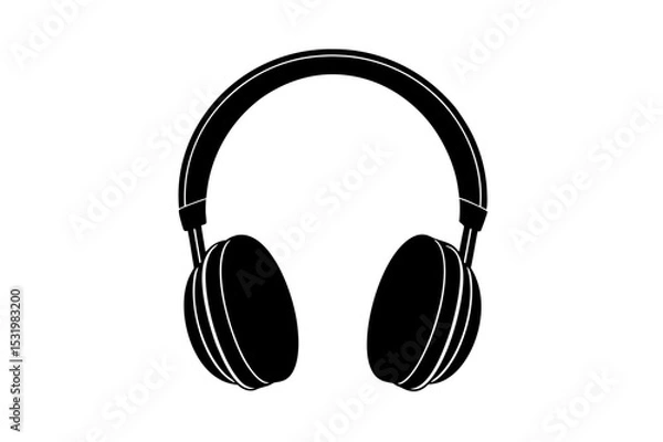 Obraz headphones isolated on white background