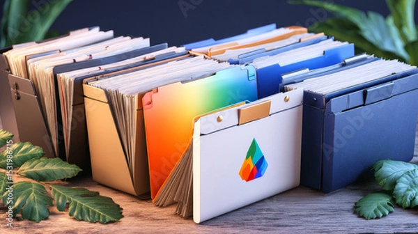 Obraz Document Management System (DMS). Automation software to archiving and efficiently manage  and information files. Internet Technology Concept.