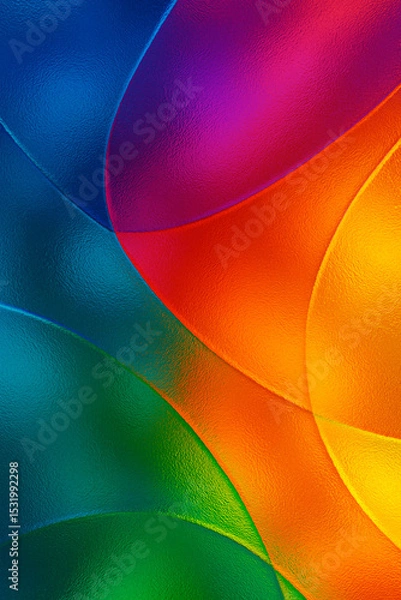 Fototapeta Soft Abstract Gradient with Overlapping Organic Shapes in Bright Colors
