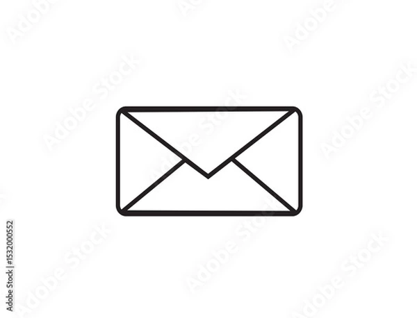 Obraz Simple Email Icon: Elegant Communication Design Symbol
