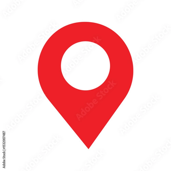 Fototapeta Location and map pin icon symbol. vector illustration