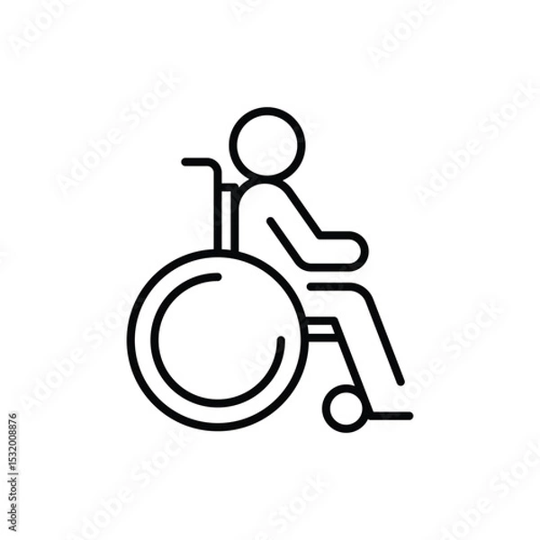 Obraz Wheelchair Accessibility Icon Outline Style Thin Line Symbol