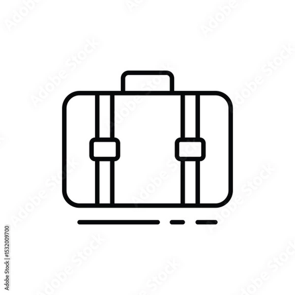Obraz Briefcase on Baggage Carousel Icon Outline Style Thin Line Symbol for Airport Luggage Claim