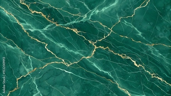 Fototapeta Green marble texture. Full frame background.
