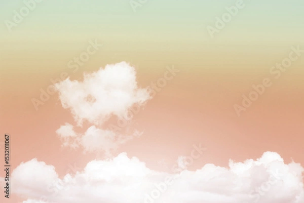 Fototapeta Sky and clouds in pastel tones.