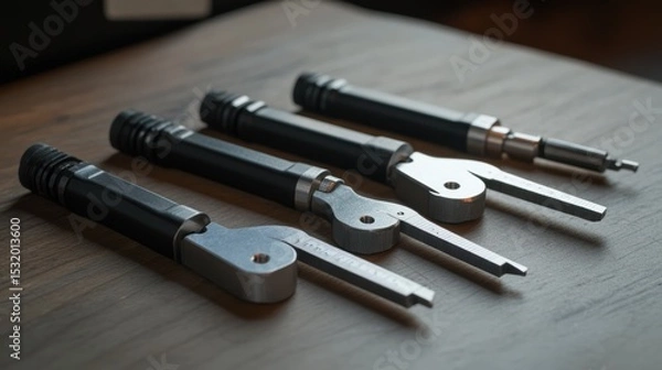 Fototapeta Precision Engineered Tools: A Collection of High-Quality Metalworking Instruments