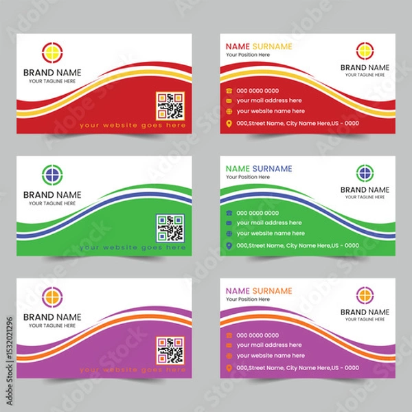 Obraz Modern business card design template.