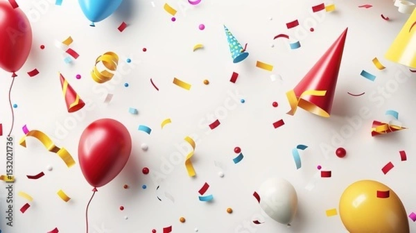 Obraz Celebration Background: A white background with subtle shadows, featuring a minimalist design. Perfect for birthdays, graduation ceremonies, or any other joyous occasions.