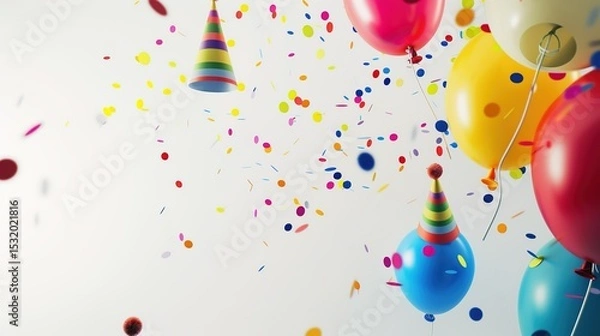 Obraz Celebration Background: A white background with subtle shadows, featuring a minimalist design. Perfect for birthdays, graduation ceremonies, or any other joyous occasions.