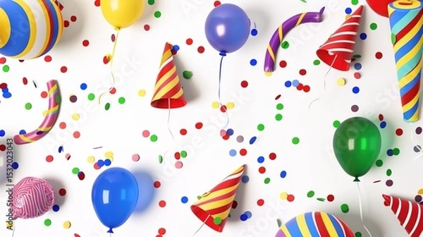 Obraz Celebration Background: A white background with subtle shadows, featuring a minimalist design. Perfect for birthdays, graduation ceremonies, or any other joyous occasions.