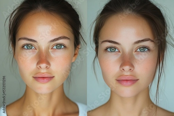 Fototapeta The results of cosmetic procedures. Generative AI