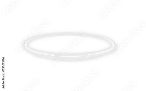 Obraz White, glowing, ring, circle, neon form a magical spiral. This PNG Overlay features glowing motion and modern energy. Transparent PNG design perfect for futuristic visual effects.