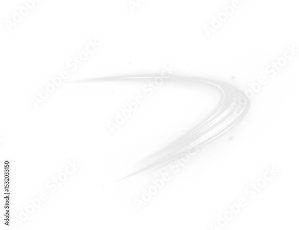 Obraz Streak, white, curve, light, rotation effects form a glowing swirl of energy. This PNG Overlay adds futuristic motion. PNG format with transparent background for dynamic designs.