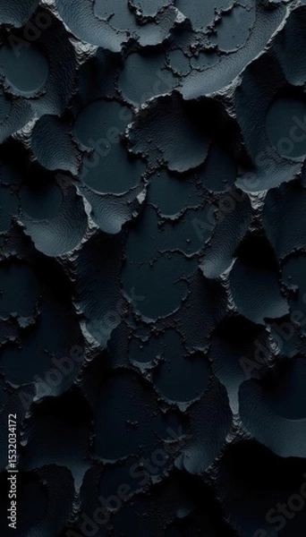 Obraz Intricate black surface with varied texture and depth, deep, art