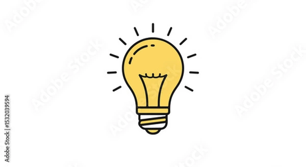 Obraz Bright light bulb idea concept.