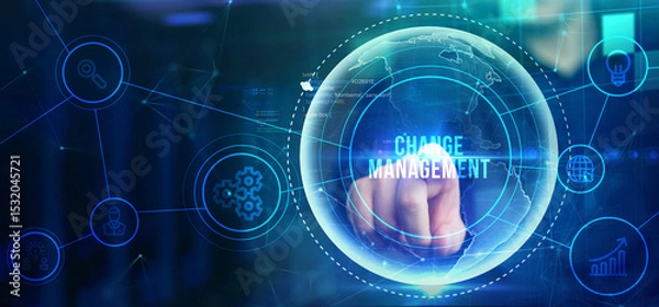 Obraz CHANGE MANAGEMENT, business concept. Business, Technology, Internet and network concept.