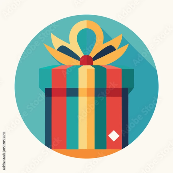 Obraz Colorful Gift Box Vector Illustration for Holiday Designs
