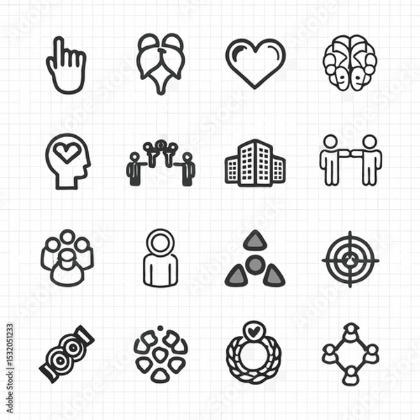 Fototapeta set of medical icons and symbols